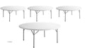 White Round Folding Table 6 Ft Y929