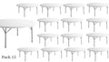 White 6 Ft Round Plastic Folding Table S8830