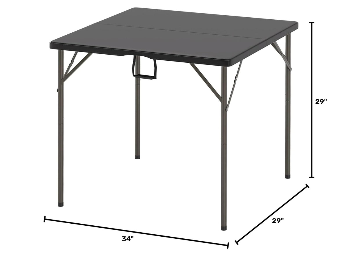 34 Inch Black Folding Card Table S262