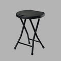18in Black Backless Folding Chair with Steel Frame Legs X31200