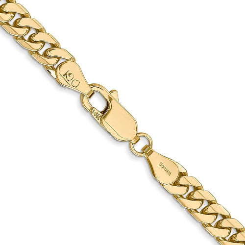 14K Yellow Gold Cuban Link Chain Necklace I4486