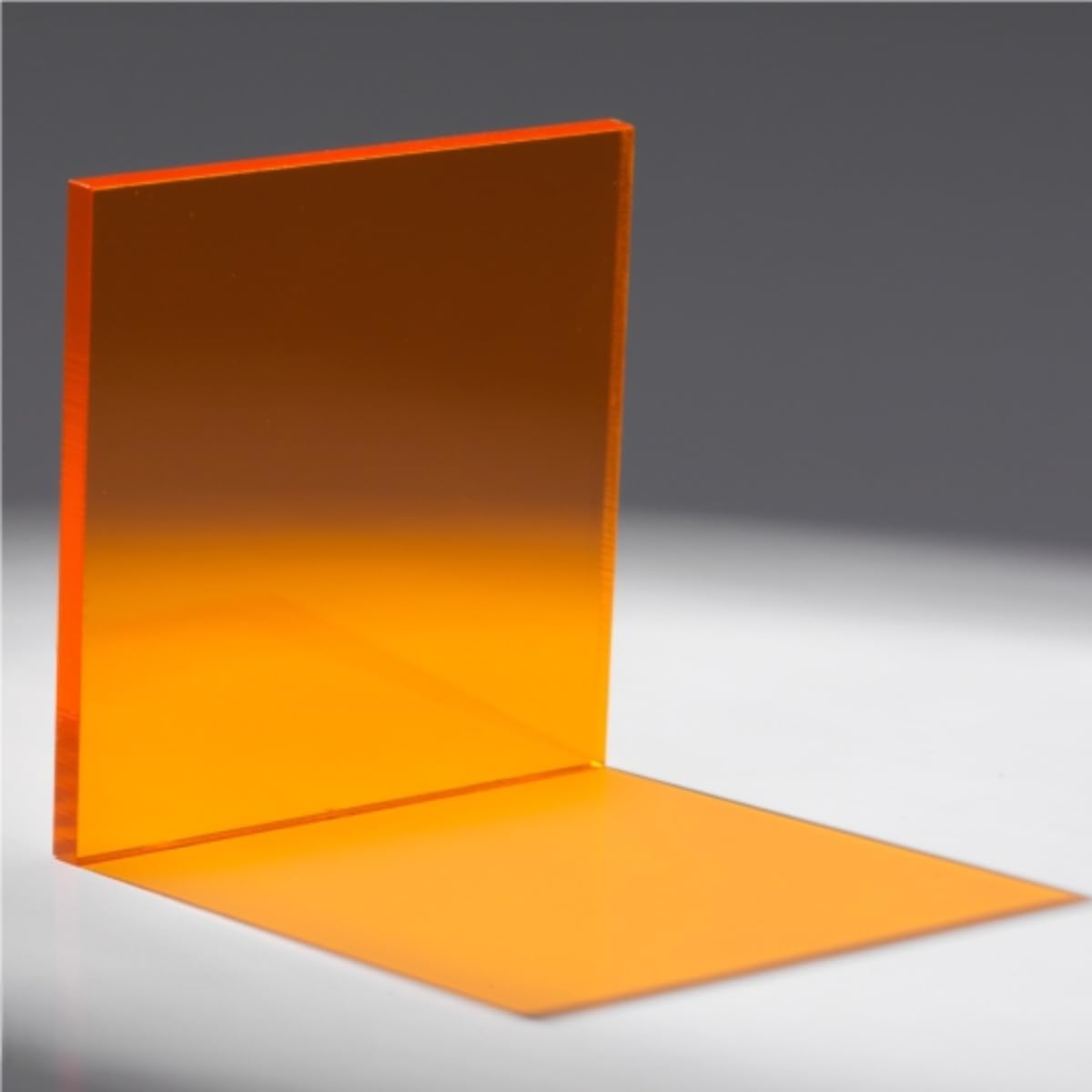 Transparent Acrylic Plexiglass Plastic Sheet 1/8" Thick 3mm Orange 12" x 18" M575028