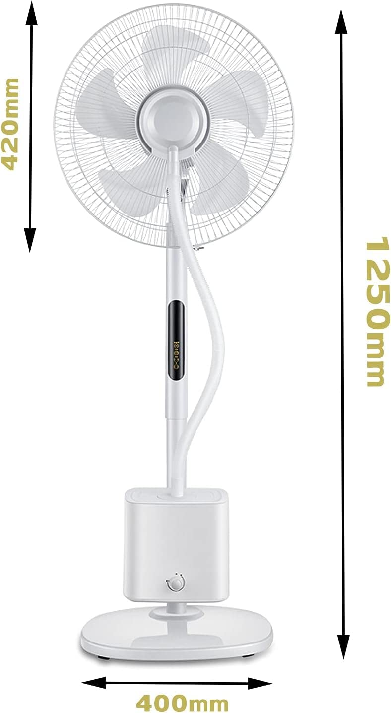 Oscillating Misting Pedestal Fan with Remote Control, 3-Speed, 16-inch, White J712924