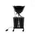 Portable Plastic Shampoo Bowl Unit with 2 Bucket and Drain Hoses Black J3074