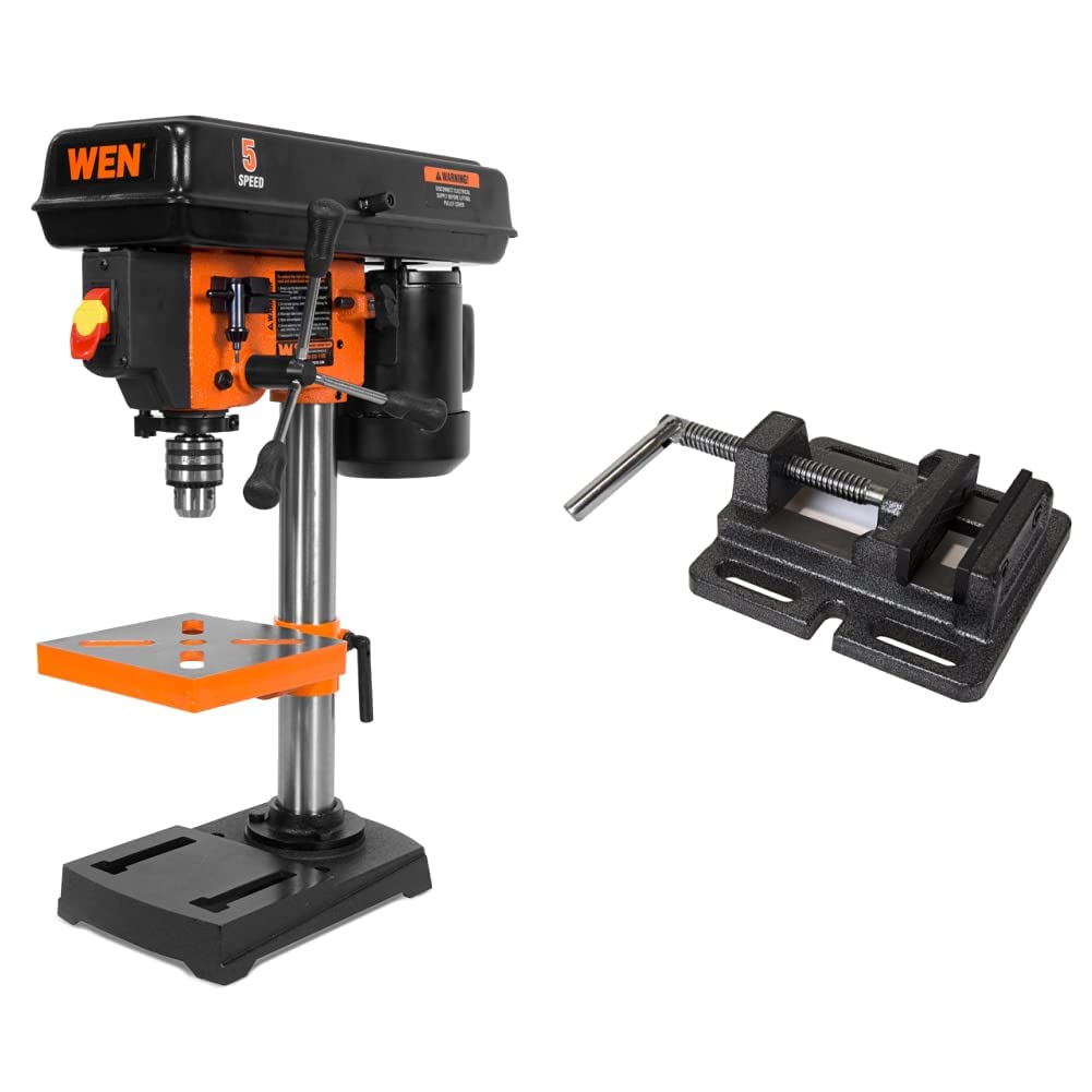 8-Inch 5-Speed Cast Iron Benchtop Drill Press with Vise Q31919