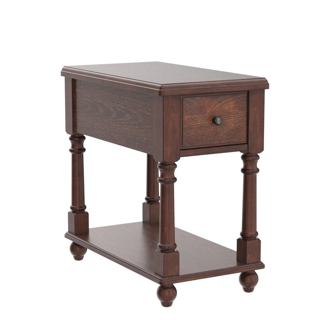 Narrow Wood End Table with Drawer R78930