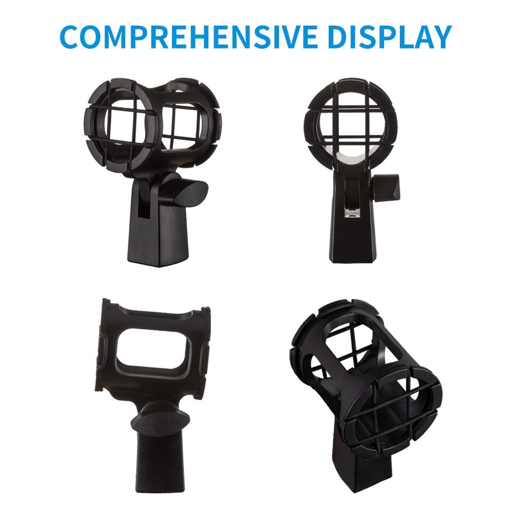 Microphone Shock Mount Holder Clip Anti-Vibration for Condenser Shotgun Mic Y9684