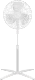16-inch Oscillating Pedestal Fan with 3-Speed Control, White E693