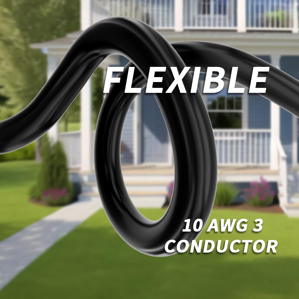 100ft 10 Gauge Waterproof Outdoor Extension Cord Black K121628