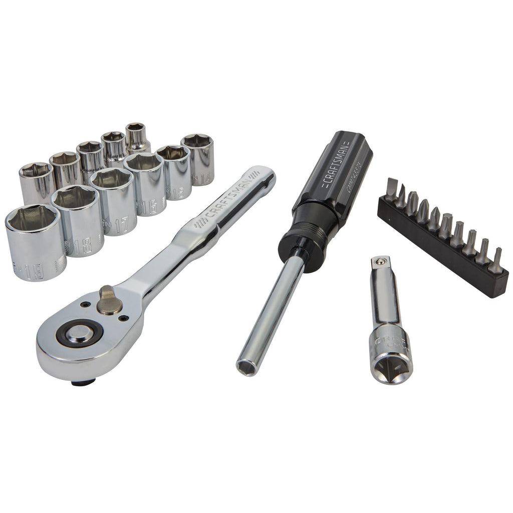 24 Piece 3/8 Inch Drive Metric Mechanics Tool Set Q929