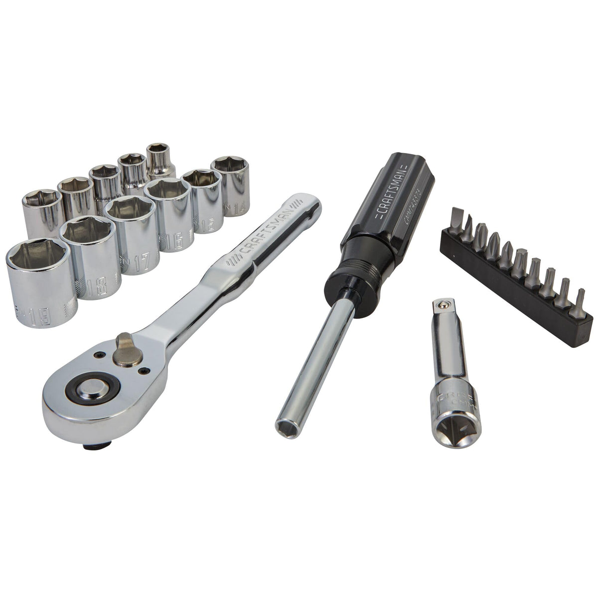 24 Piece 3/8 Inch Drive Metric Mechanics Tool Set Q929