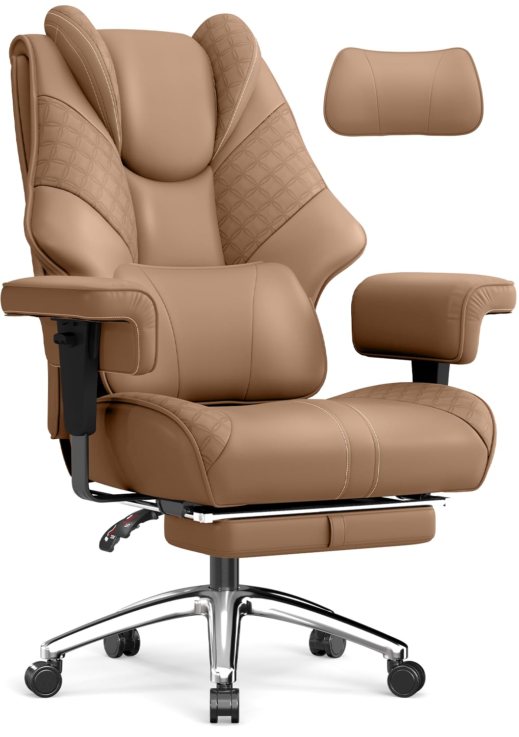 Big and Tall Executive Office Chair with Footrest and Lumbar Support N783779