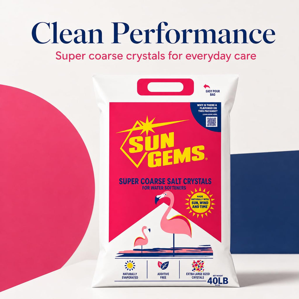 Super Coarse Water Softener Salt Crystals 40 lb Additive Free K90845