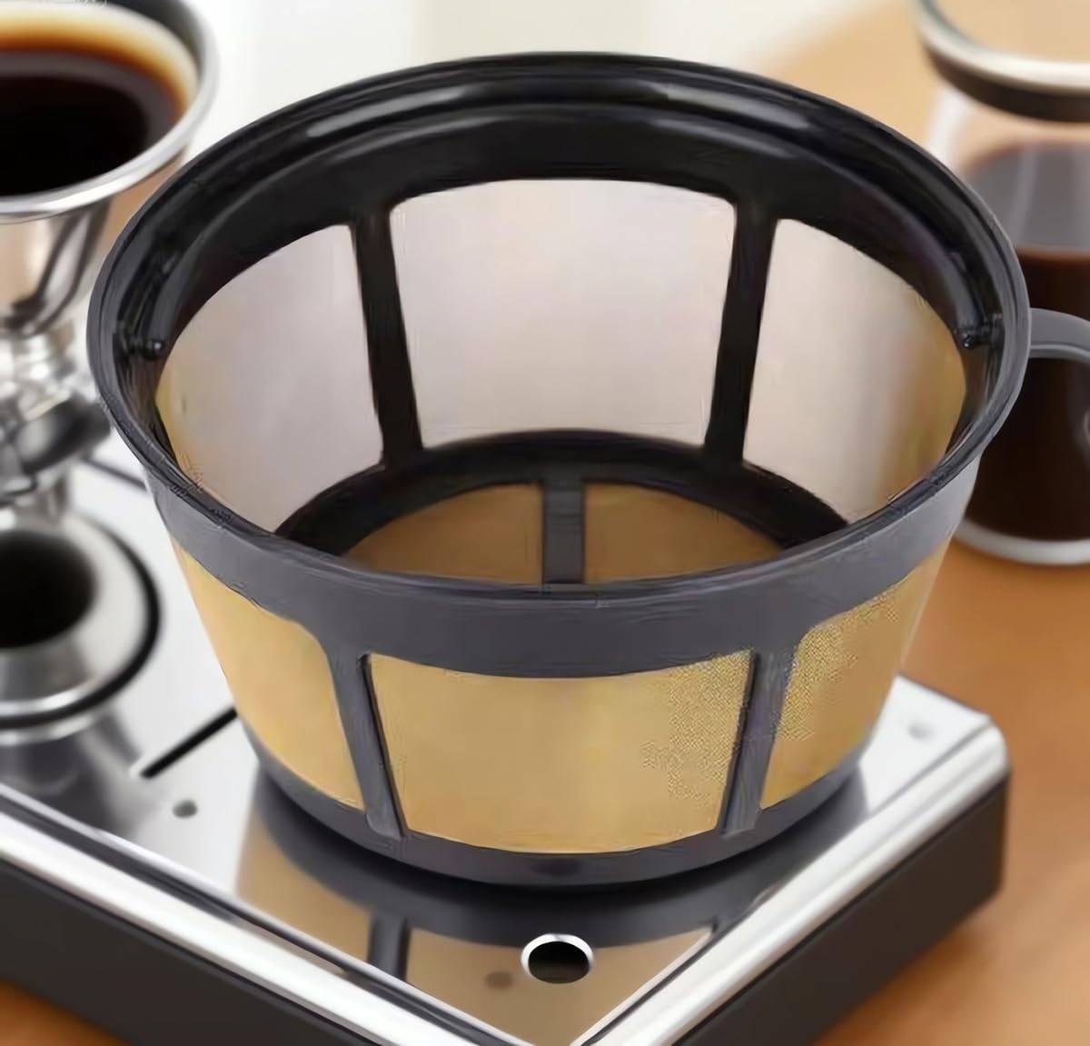 Reusable Stainless Steel Mesh Coffee Filter 2 Pack Q616