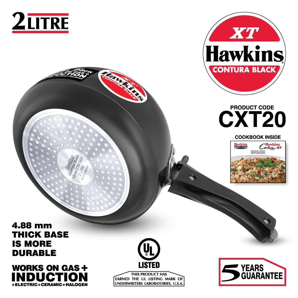 Black 2 Liter Pressure Cooker Q751723