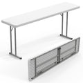 White 6 FT Narrow Folding Table R92300