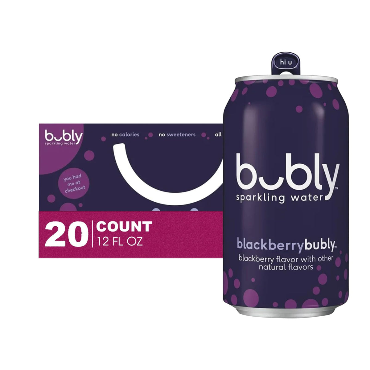 Blackberry Flavored Sparkling Water 20-Pack 12 fl oz Aluminum Can A287985