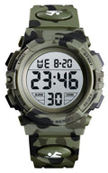 Camouflage Pu Strap Digital Display Waterproof Watch G979011