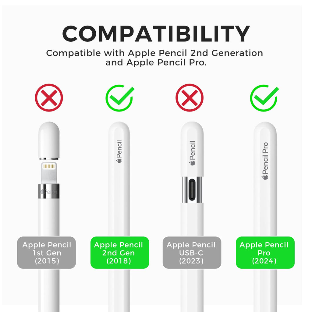 Apple Pencil Pro Silicone Case with Clip Deep Green W9455