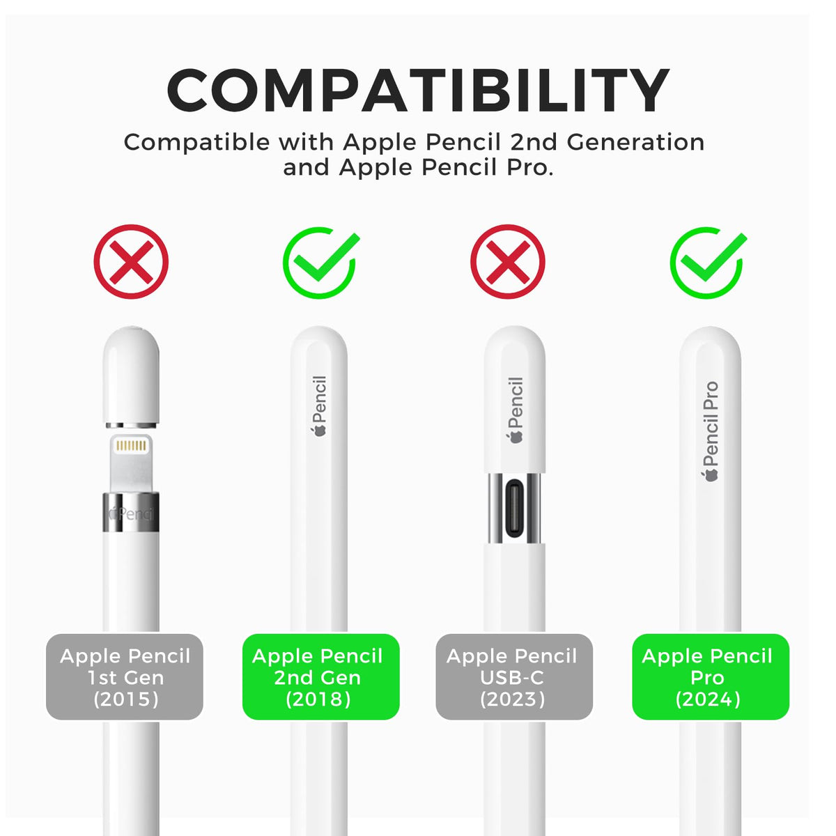 Apple Pencil Pro Silicone Case with Clip Deep Green W9455