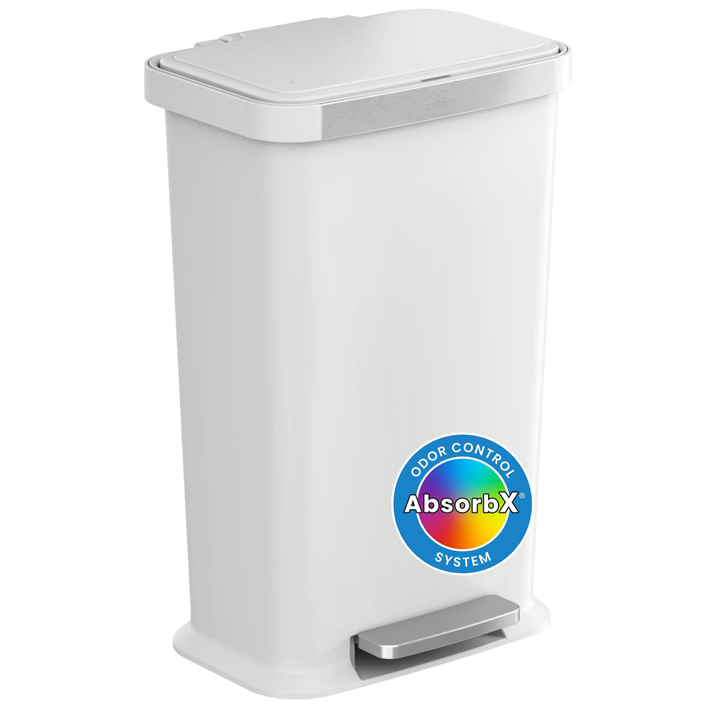 13.2 Gal Step Pedal Kitchen Trash Can with Odor Filter H4065