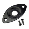 Black Curved Recessed Oval Guitar Jack Plate L530