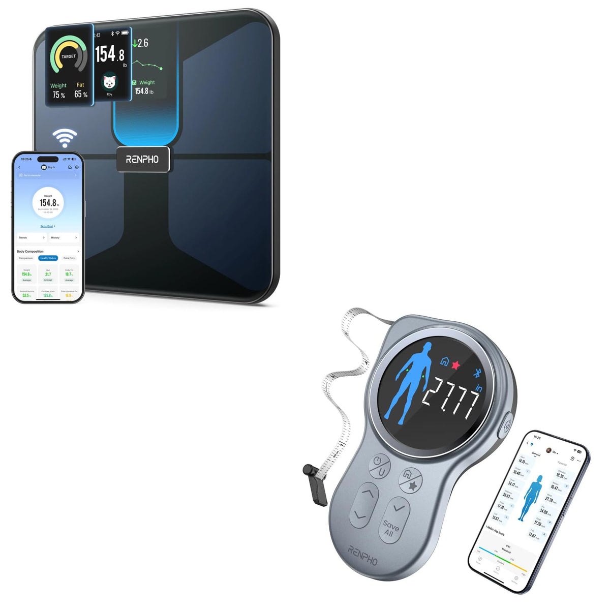 Smart Tape with Large Display, Scale with BMI V2791
