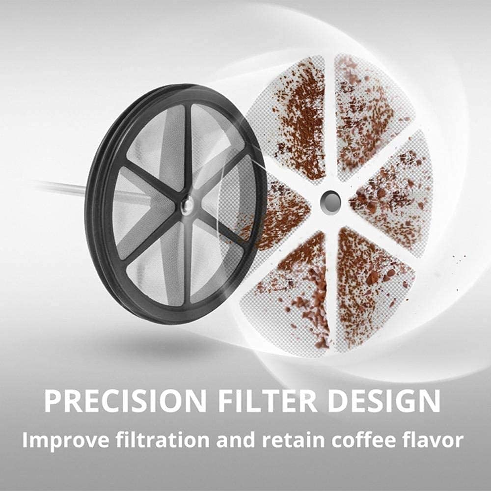 304 Stainless Steel Borosilicate Glass Coffee Maker 34oz Z957
