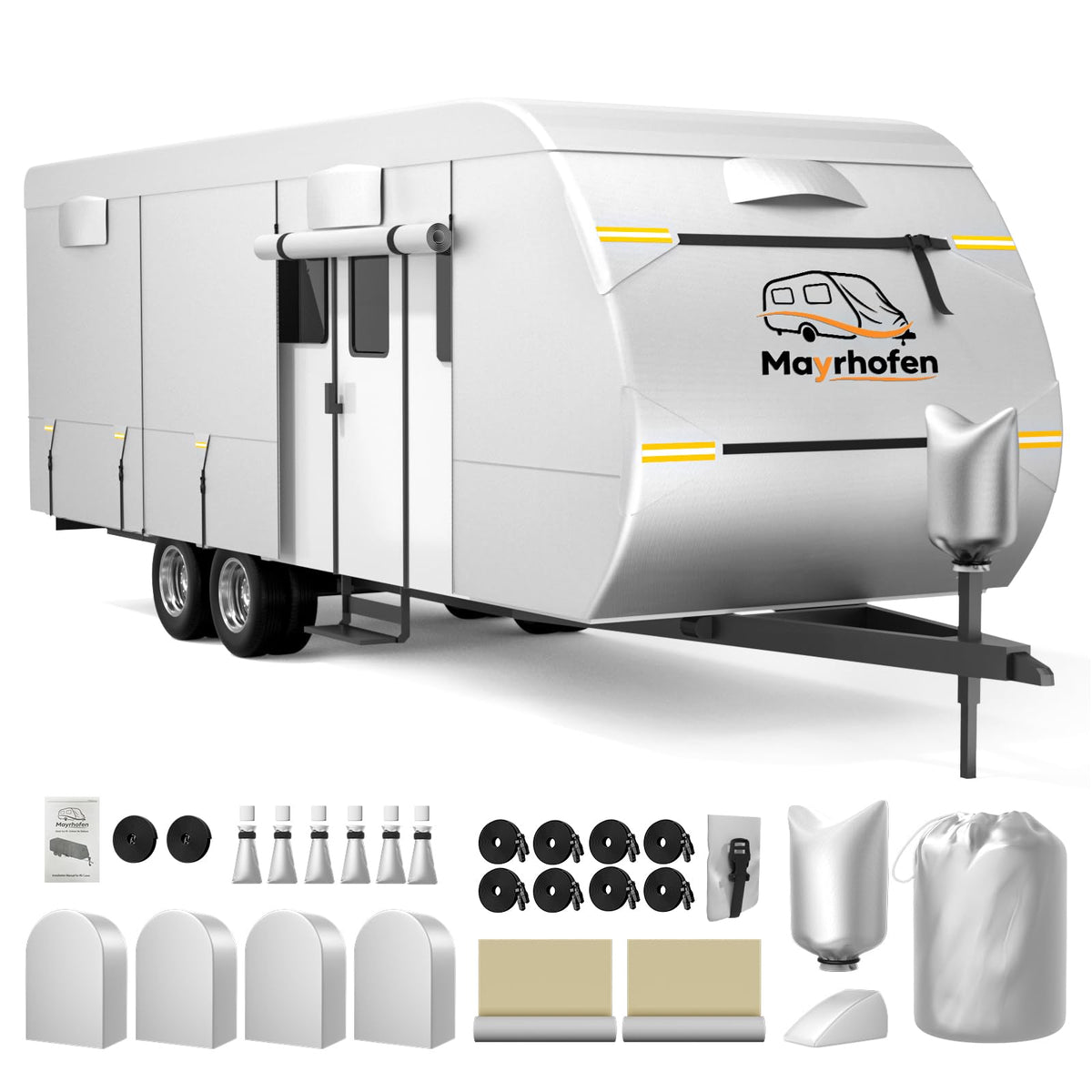 14-16ft 6 Layers 600D Oxford Waterproof RV Cover X9424
