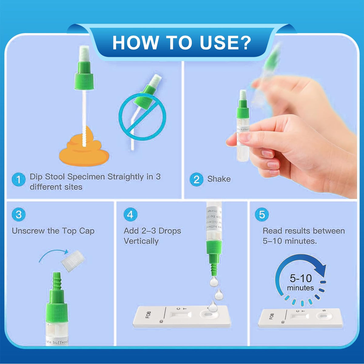 Colorectal Cancer Screening FOB Test Kit D261