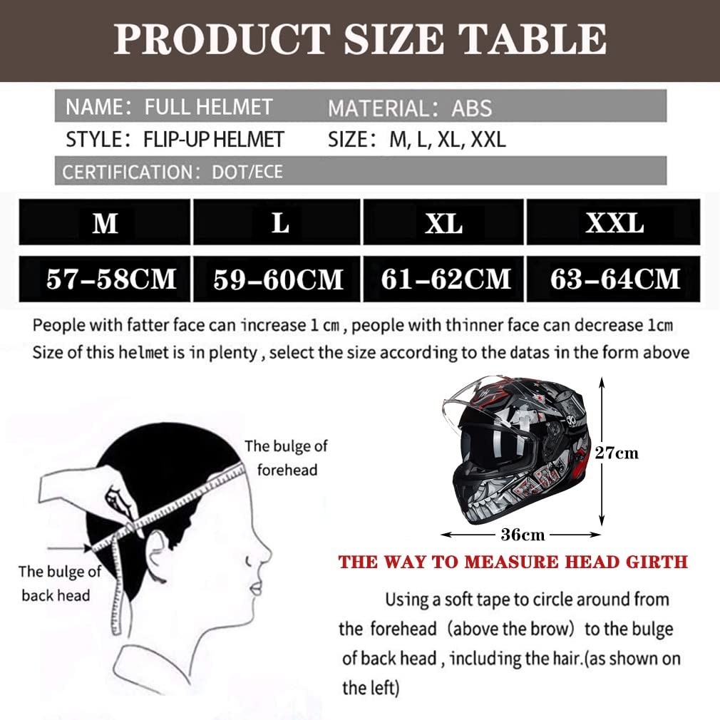 Bluetooth Motorcycle Helmet Anti-Fog Flip Up Full Face DOT Approved I9111