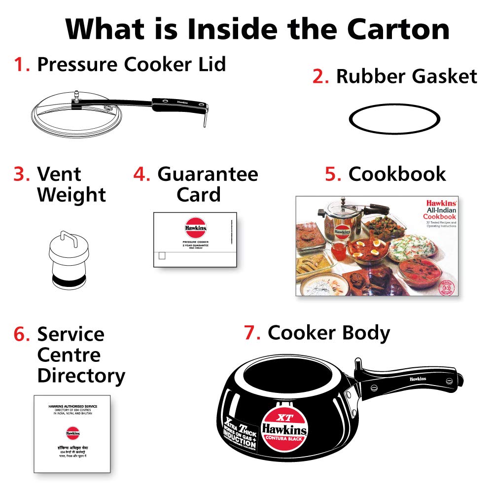 Black 2 Liter Pressure Cooker Q751723