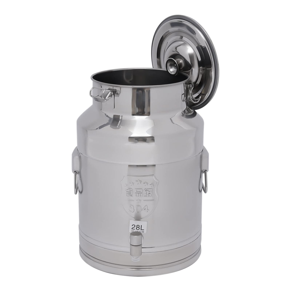 304 Stainless Steel 28L Sealed Lid Faucet Milk Can E15907