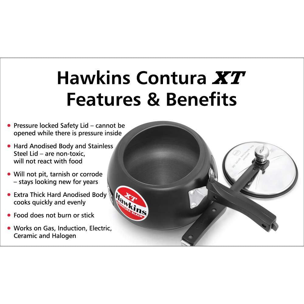 Black 2 Liter Pressure Cooker Q751723