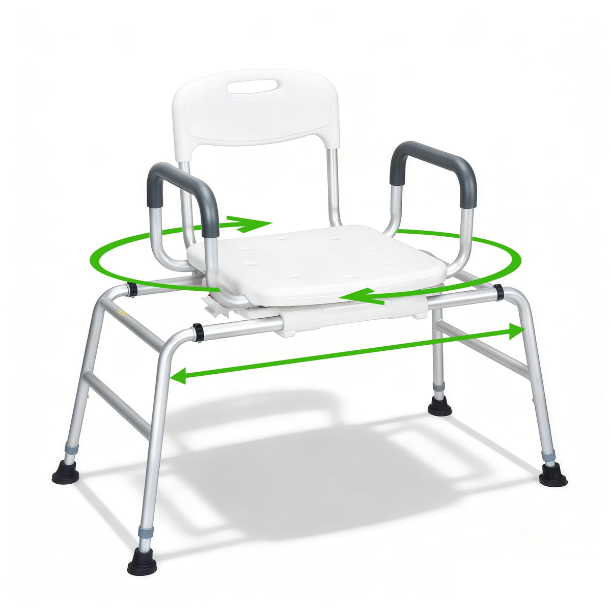 Heavy Duty Sliding Shower Chair with 360⁰ Swivel Seat P505948
