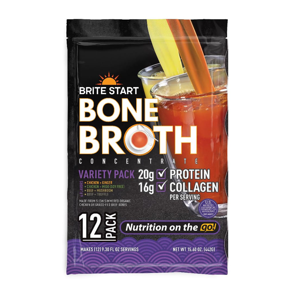 Bone Broth Variety Pack, 4 Flavors, 12 Count M150673