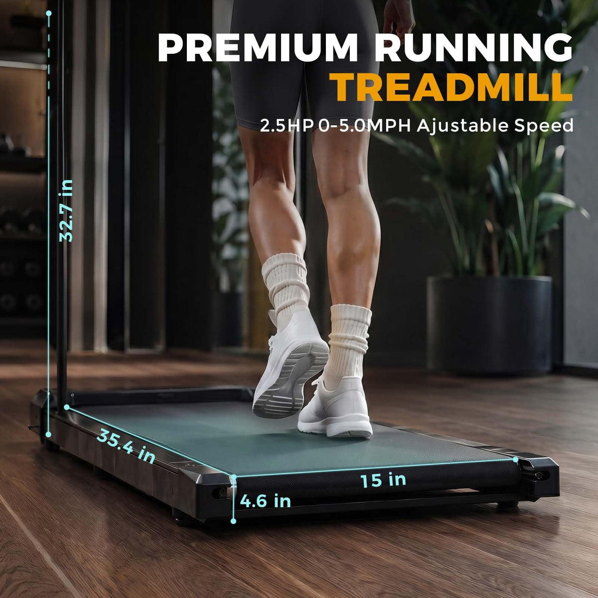 Incline Walking Treadmill Pad with Handle and Remote V36174