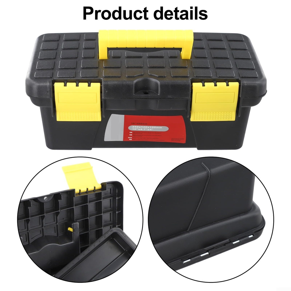 10 Inch Plastic Toolbox with 2-Layer Organization G34793