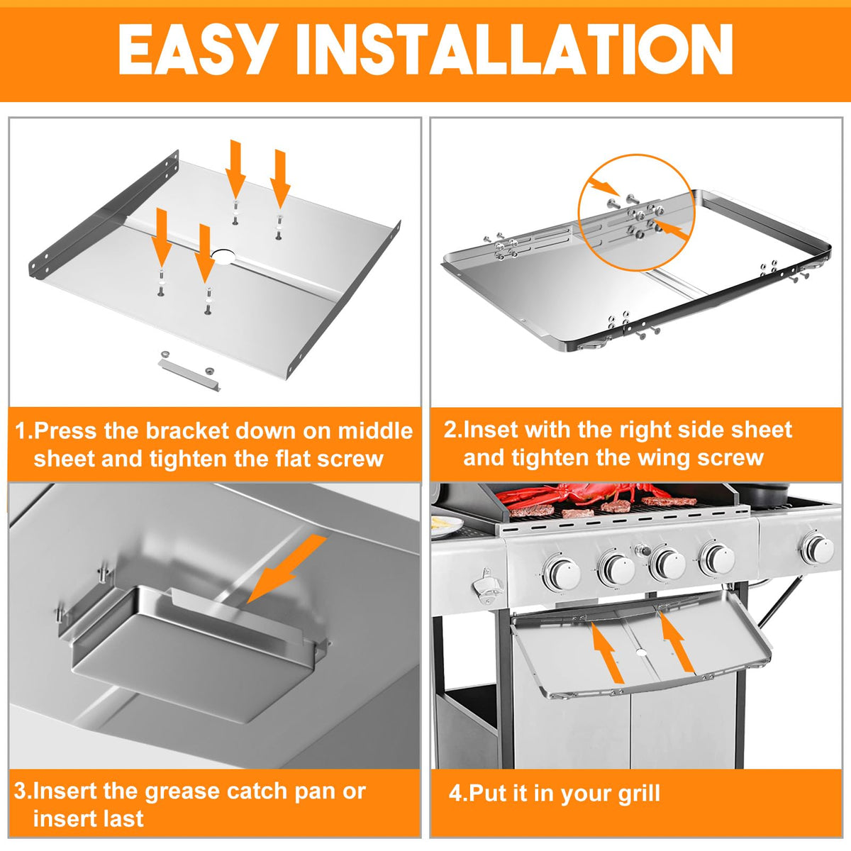 Grease Tray with Catch Pan (25-34 inch) O178493