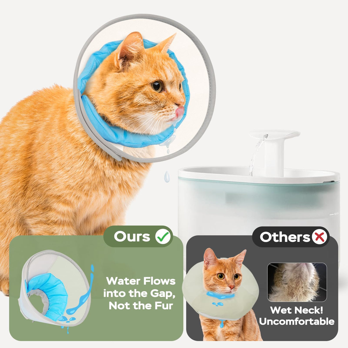 Soft Waterproof Mesh Cat Recovery Cone Collar P28538