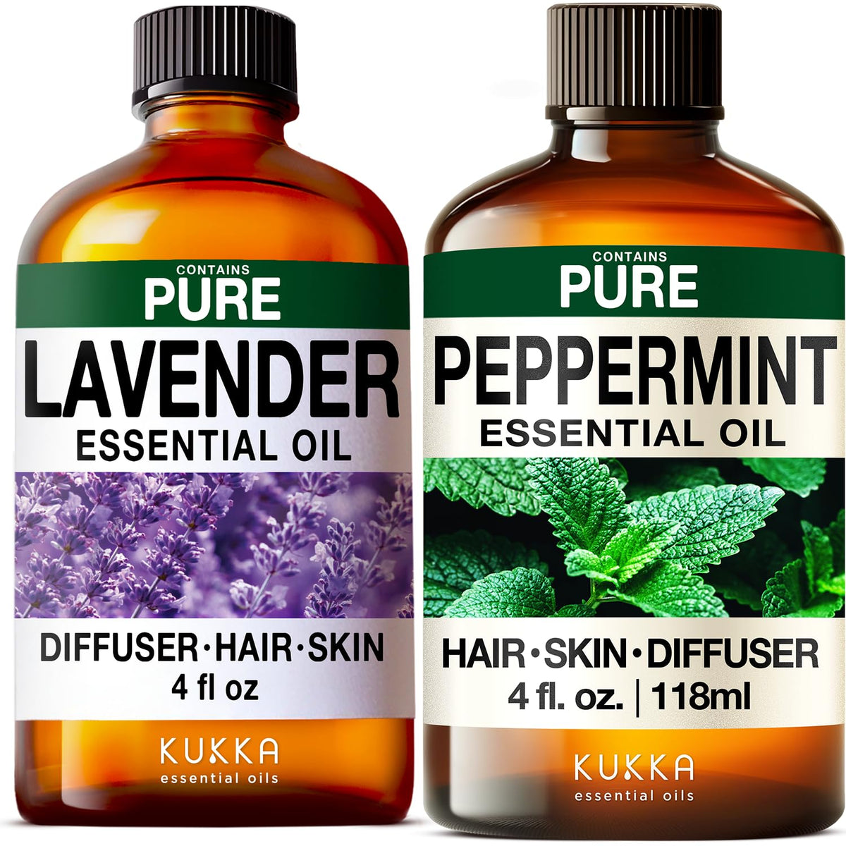 Lavender & Peppermint Essential Oil Set 2x4 fl oz H608