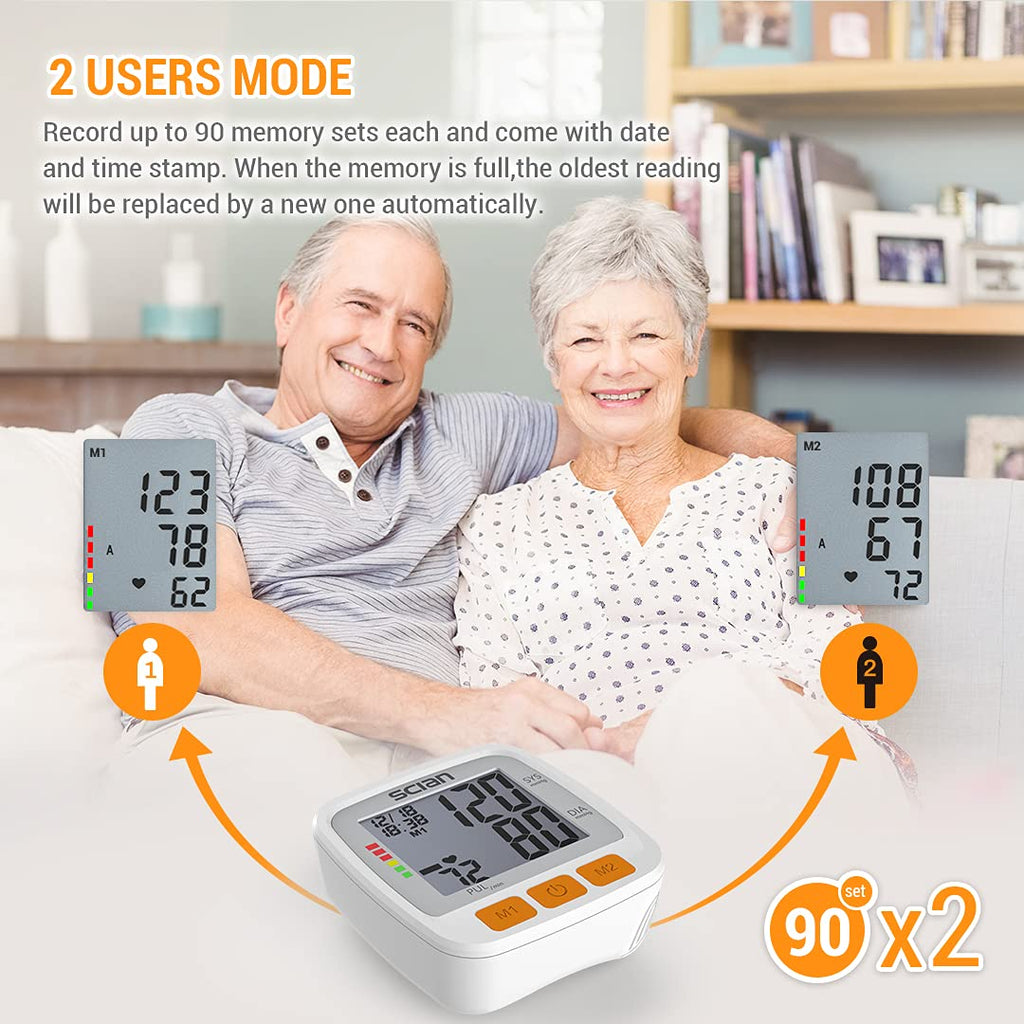 Wrist Blood Pressure Cuff with Adjustable Cuff and LCD Display M770655