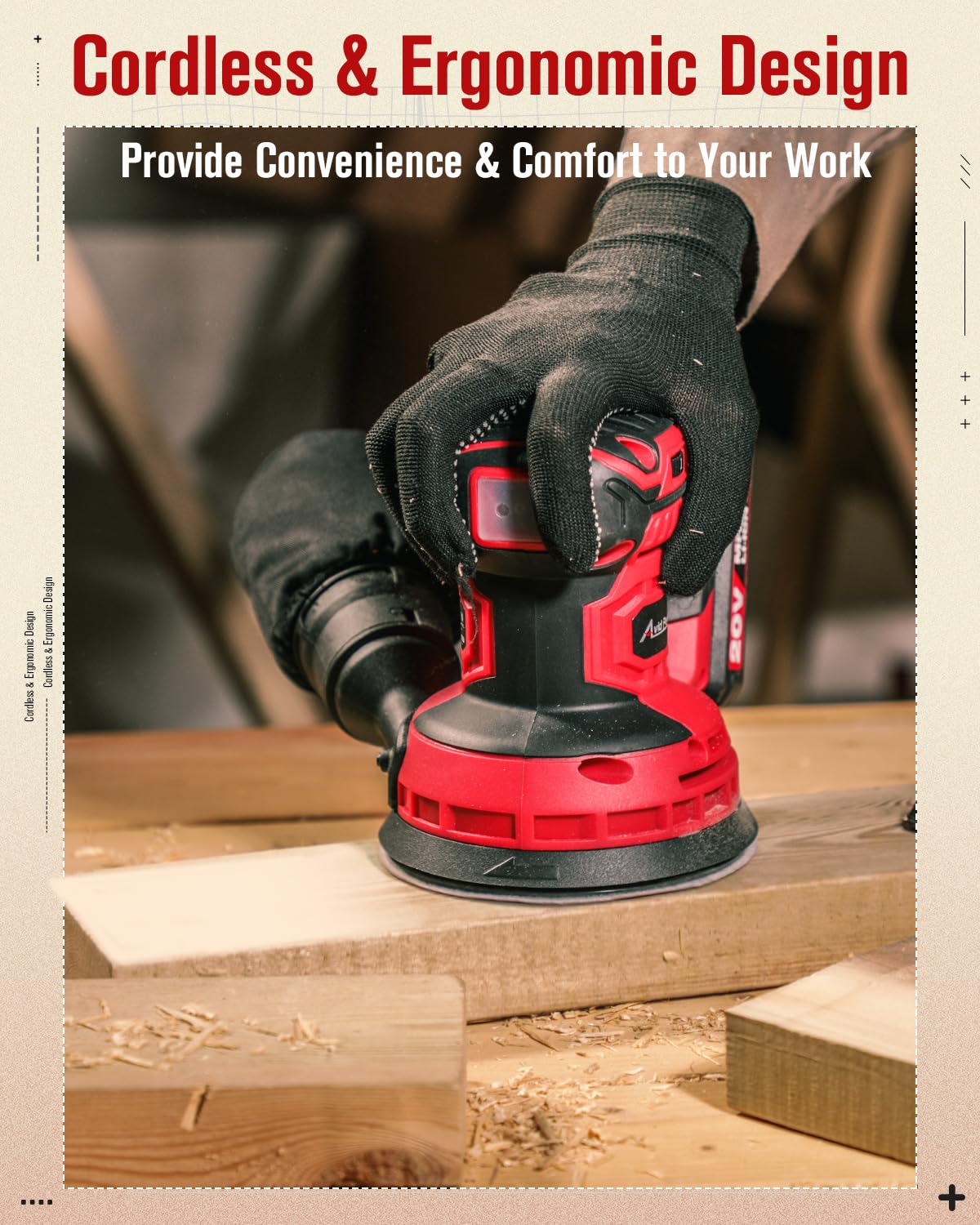 20V Cordless Random Orbital Sander 5” S155672