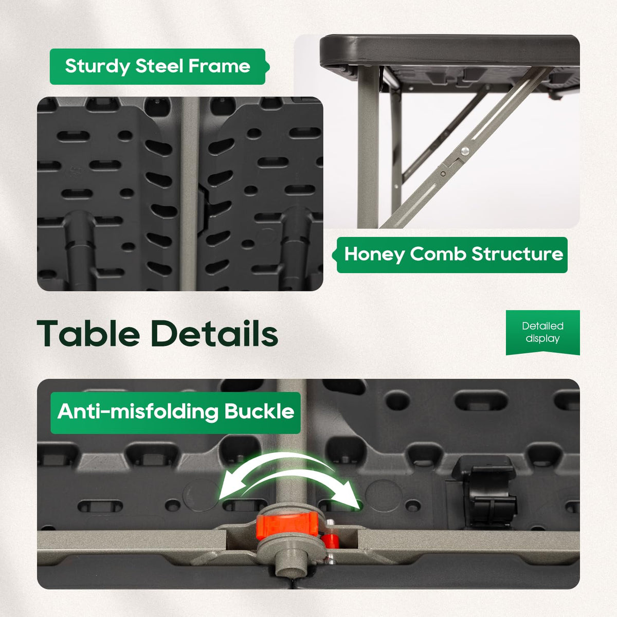 34 Inch Black Folding Card Table S262