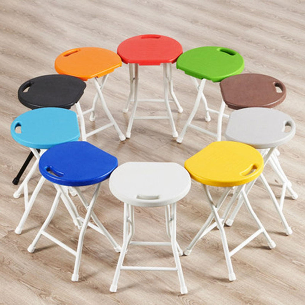 18in Black Backless Folding Chair with Steel Frame Legs X31200