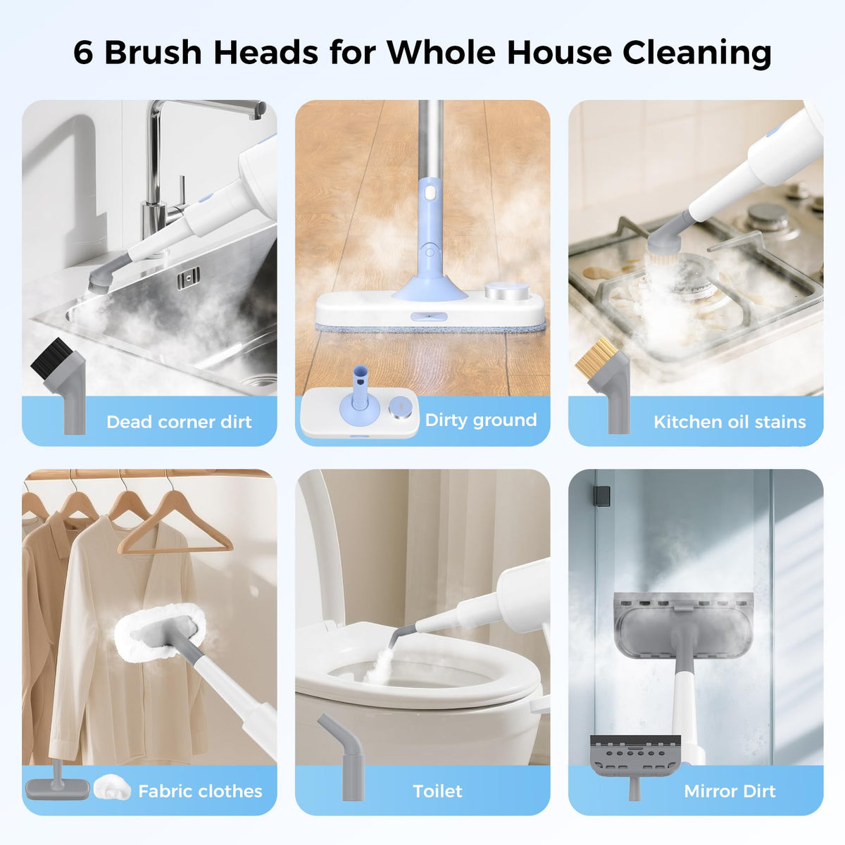 10 in 1 Detachable Handheld Steam Mop W209