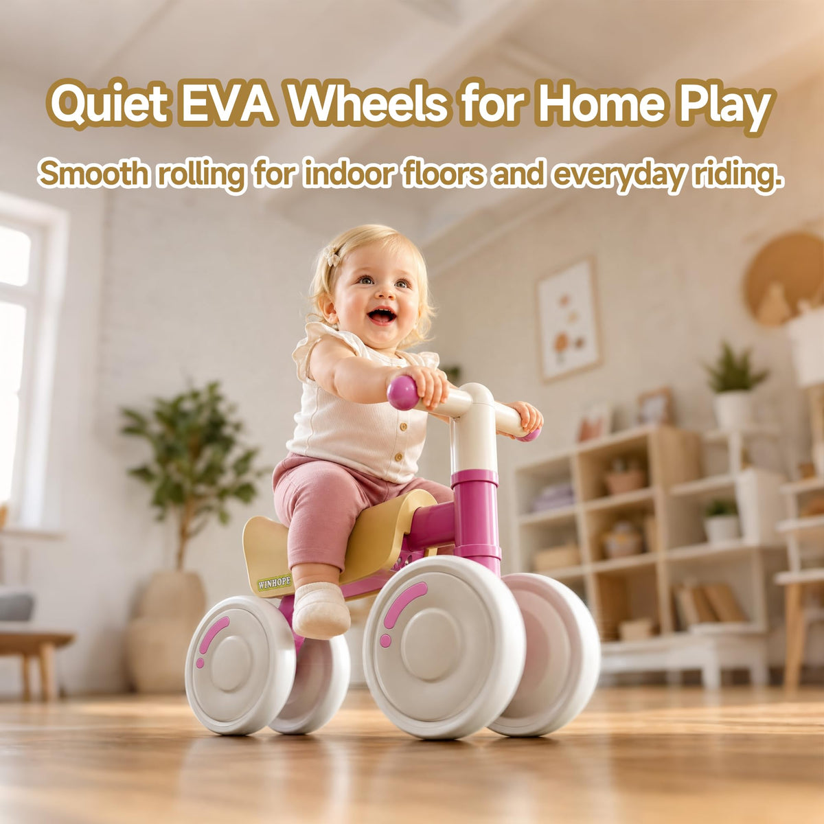 Baby Balance Bike 4-Wheel Q32749