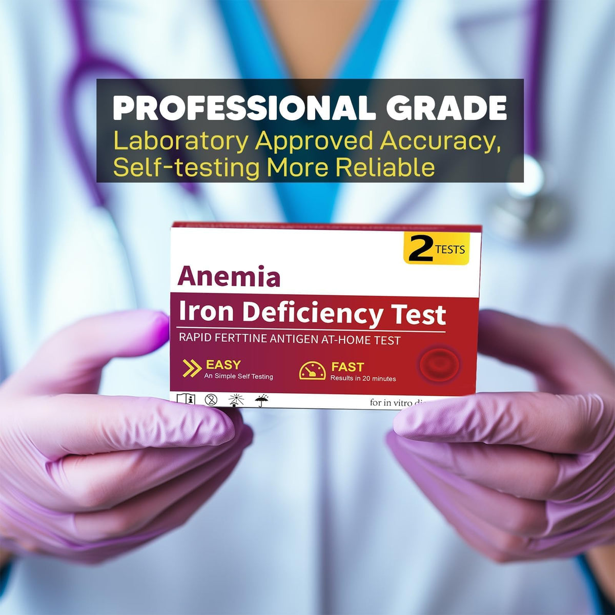 Iron Deficiency Home Test Kit 2 Tests D43349