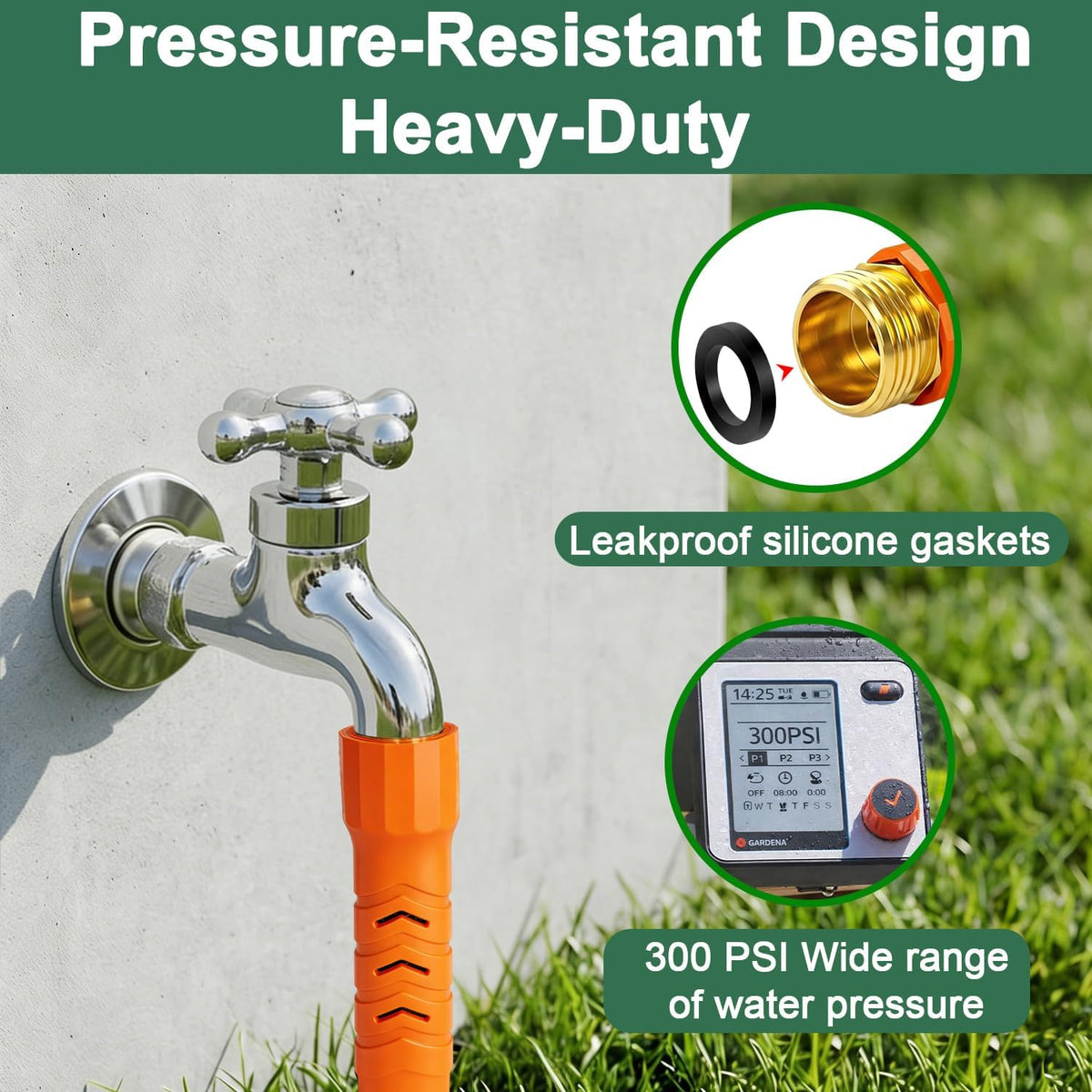100FT Flexible Garden Hose with 10 Modes Nozzle C2088