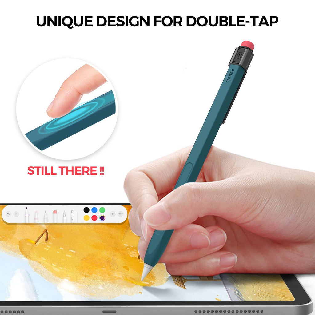 Apple Pencil Pro Silicone Case with Clip Deep Green W9455